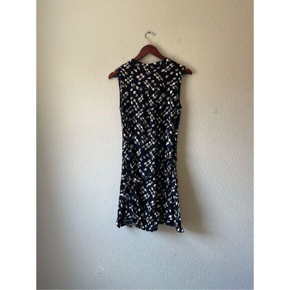 Anthropologie Maeve geometric print shirt dress with tie waist size medium - Picture 2 of 7